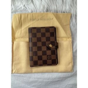 Louis Vuitton Damier Ebene Monogram 6-Ring Agenda with COA